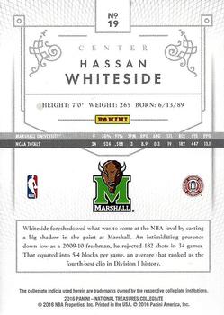 2016 Panini National Treasures Collegiate - Silver #19 Hassan Whiteside Back