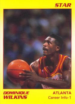 1990-91 Star Dominique Wilkins - Glossy #6 Dominique Wilkins / Career Info-1 Front