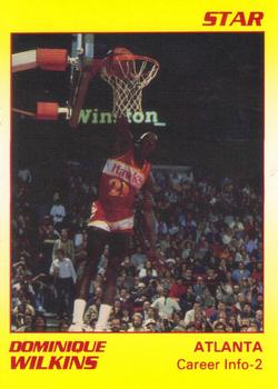 1990-91 Star Dominique Wilkins - Glossy #7 Dominique Wilkins / Career Info-2 Front