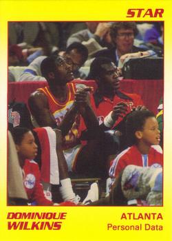 1990-91 Star Dominique Wilkins - Glossy #10 Dominique Wilkins / Personal Data Front
