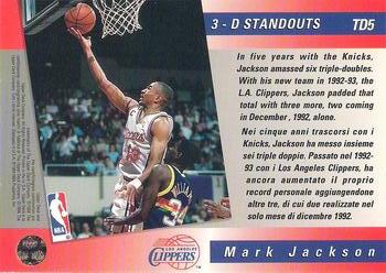 1993-94 Upper Deck Italian - Triple Double #TD5 Mark Jackson Back