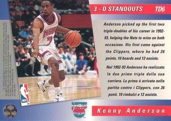 1993-94 Upper Deck Italian - Triple Double #TD6 Kenny Anderson Back