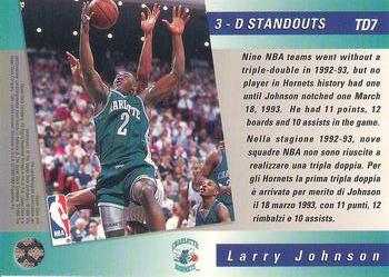 1993-94 Upper Deck Italian - Triple Double #TD7 Larry Johnson Back