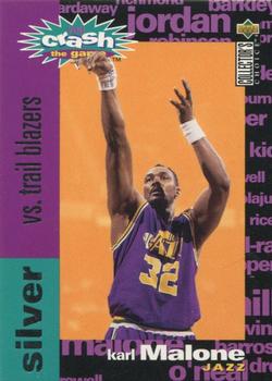 1995-96 Collector's Choice French I - You Crash the Game Silver: Scoring #C8 Karl Malone Front