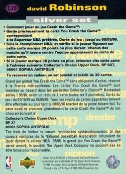 1995-96 Collector's Choice French I - You Crash the Game Silver: Scoring #C20 David Robinson Back