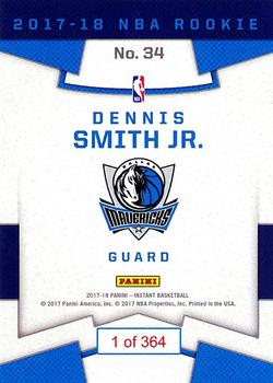 2017-18 Panini Instant NBA - RPS First Look #34 Dennis Smith Jr. Back