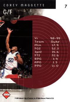 1999 Collector's Edge - Forerunners #7 Corey Maggette Back