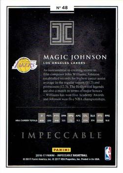 2016-17 Panini Impeccable #48 Magic Johnson Back