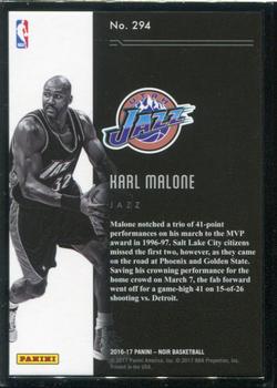 2016-17 Panini Noir - Metal Frame #294 Karl Malone Back