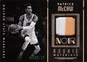 2016-17 Panini Noir - Rookie Materials Black and White Prime #9 Patrick McCaw Front