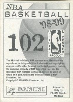1998-99 Panini NBA Stickers #102 Karl Malone Back