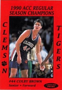 1990-91 Clemson Tigers ACC Regular Season Champs #NNO Colby Brown Front