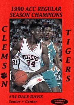 1990-91 Clemson Tigers ACC Regular Season Champs #NNO Dale Davis Front