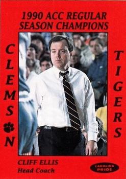1990-91 Clemson Tigers ACC Regular Season Champs #NNO Cliff Ellis Front