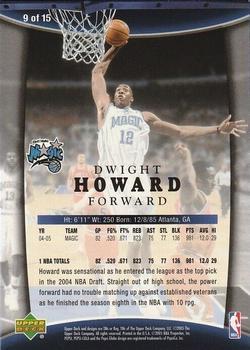 2005-06 Upper Deck Orlando Magic #9 Dwight Howard Back