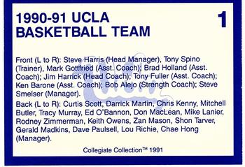 1990-91 UCLA Women and Men's Basketball #1 Team Photo Back