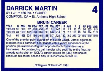1990-91 UCLA Women and Men's Basketball #4 Darrick Martin Back