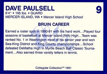1990-91 UCLA Women and Men's Basketball #9 Dave Paulsell Back