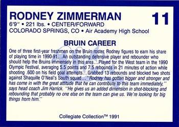 1990-91 UCLA Women and Men's Basketball #11 Rodney Zimmerman Back