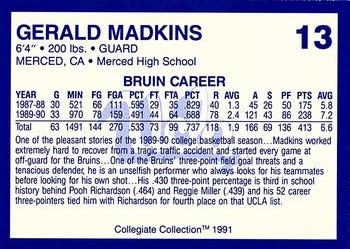 1990-91 UCLA Women and Men's Basketball #13 Gerald Madkins Back