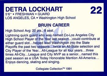 1990-91 UCLA Women and Men's Basketball #22 Detra Lockhart Back