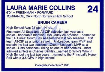 1990-91 UCLA Women and Men's Basketball #24 Laura Collins Back
