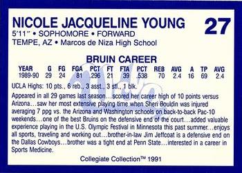 1990-91 UCLA Women and Men's Basketball #27 Nicole Young Back