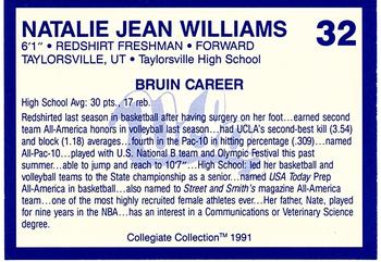 1990-91 UCLA Women and Men's Basketball #32 Natalie Williams Back
