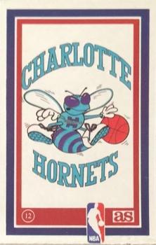 1989 Los Ases de la NBA Spanish Stickers #12 Charlotte Hornets Logo Front