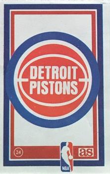 1989 Los Ases de la NBA Spanish Stickers #24 Detroit Pistons Logo Front