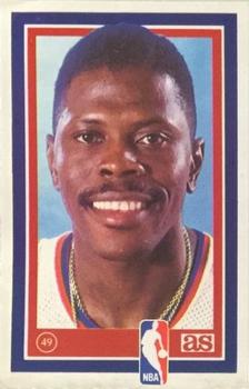 1989 Los Ases de la NBA Spanish Stickers #49 Patrick Ewing Front