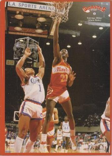 1989 Hobby Press Spain 100 Gigantes del Basket Mundial Stickers - Stickers Large Size #3 Dominique Wilkins Front