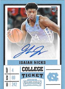 2017 Panini Contenders Draft Picks - College Ticket #110 Isaiah Hicks Front