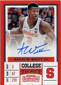 2017 Panini Contenders Draft Picks - College Ticket #116 Andrew White III Front