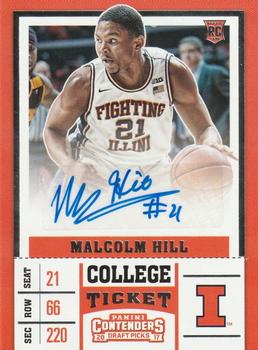 2017 Panini Contenders Draft Picks - College Ticket #122 Malcolm Hill Front