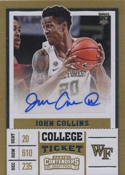 2017 Panini Contenders Draft Picks - College Ticket Variation #76 John Collins Front