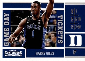 2017 Panini Contenders Draft Picks - Game Day Tickets #10 Harry Giles Front