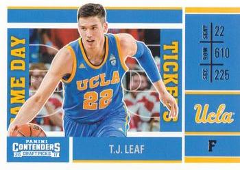 2017 Panini Contenders Draft Picks - Game Day Tickets #13 T.J. Leaf Front
