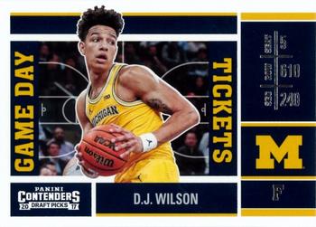 2017 Panini Contenders Draft Picks - Game Day Tickets #26 D.J. Wilson Front