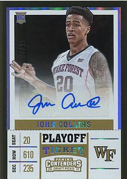 2017 Panini Contenders Draft Picks - College Playoff Ticket #76 John Collins Front