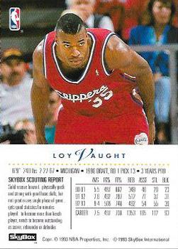1993-94 SkyBox Premium - Series 1 Perforated Sheet 1 #NNO Loy Vaught Back