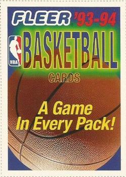 1993-94 Fleer - Perforated Promo Sheet Singles #NNO A Game in Every Pack! Front