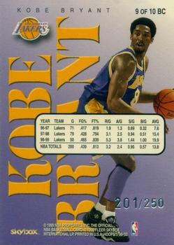 1999-00 Hoops - Build Your Own Card Redemptions #9 BC Kobe Bryant Back