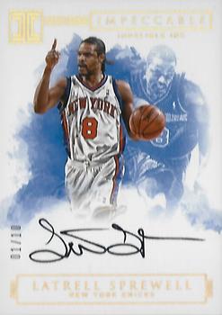 2016-17 Panini Impeccable - Indelible Ink Holo Gold #II-LS Latrell Sprewell Front