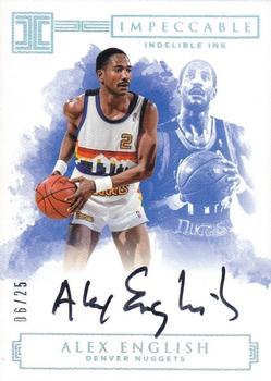 2016-17 Panini Impeccable - Indelible Ink Holo Silver #II-AE Alex English Front