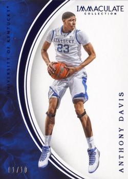 2016-17 Panini Immaculate Collection Collegiate - Blue #3 Anthony Davis Front