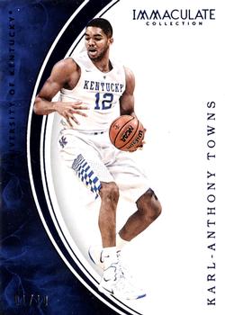 2016-17 Panini Immaculate Collection Collegiate - Blue #26 Karl-Anthony Towns Front