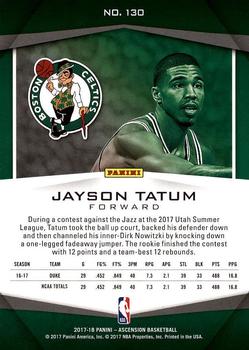 2017-18 Panini Ascension #130 Jayson Tatum Back