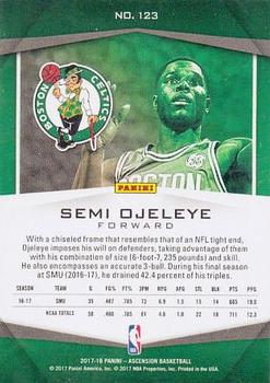 2017-18 Panini Ascension #123 Semi Ojeleye Back