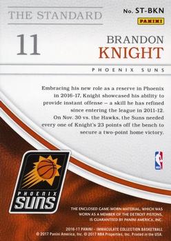 2016-17 Panini Immaculate Collection - The Standard #ST-BKN Brandon Knight Back